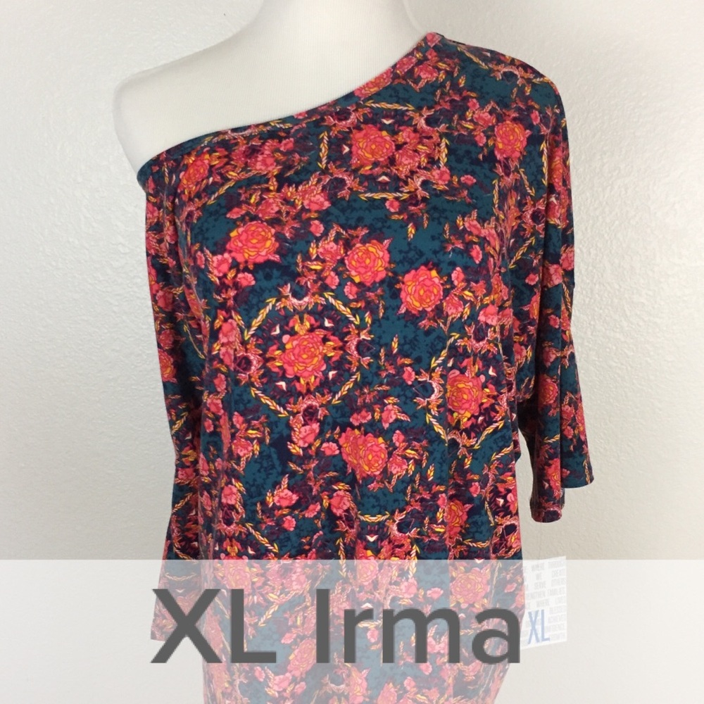 LULAROE IRMA TUNIC FLORAL XL